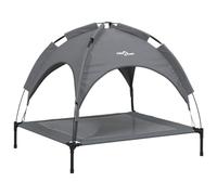 vidaXL Lit pour Chien avec auvent Anthracite Tissu Oxford et Acier, canapé pour Chien, canapés pour Chien, Chaise pour Chien