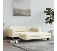 vidaXL Lit pour chien avec extension crème 100x50x30 cm velours