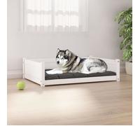 vidaXL Lit pour chien Blanc 105,5x75,5x28 cm Bois de pin solide 821463