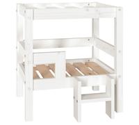 Vidaxl Lit Pour Chien Blanc 55,5x53,5x60 Cm Bois De Pin Solide