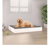 vidaXL Lit pour chien Blanc 71 5x54x9 cm Bois de pin solide820857