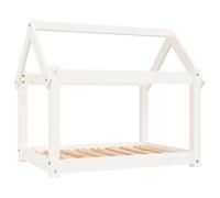 Vidaxl Lit Pour Chien Blanc 81x60x70 Cm Bois De Pin Solide
