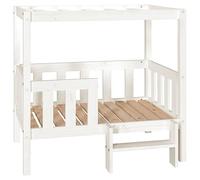 Hondenmand 95,5x73,5x90 cm massief grenenhout wit822383