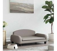 vidaXL Lit pour chien Canapé avec cadre en bois 70x45x30 cm Tissu Taupe 171963