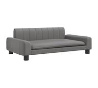 vidaXL Lit pour Chien, Canapé pour Animaux de Compagnie avec Cadre en Bois, Panier pour Chiots Maison Intérieur, Gris 90x53x30 cm Similicuir