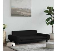 vidaXL Lit pour Chien, Canapé pour Animaux de Compagnie avec Cadre en Bois, Panier pour Chiots Maison Intérieur, Noir 171985