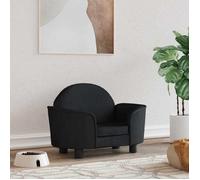 vidaXL Lit pour chien 171842 – Canapé cadre en bois, velours 66x40x45 cm, noir