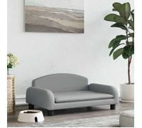 vidaXL Lit pour chien Canapé pour animaux 171960 Cadre en bois Tissu Gris clair 70x45x30 cm