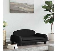 Lit pour Chien, Canapé pour Animaux de Compagnie avec Cadre en Bois, Panier pour Chiots Maison Intérieur, Noir 171964