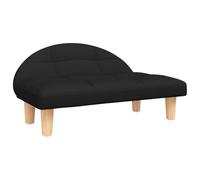 vidaXL Canapé lit pour chien avec cadre en bois Noir 70x52x30 cm Tissu