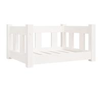 Vidaxl Lit Pour Chien Blanc 55,5x45,5x28 Cm Bois De Pin Solide