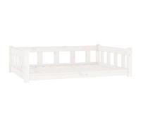 vidaXL Lit pour chien blanc 105,5x75,5x28 cm bois de pin solide 833258