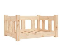 vidaXL Lit pour Chien, Canapé Rectangulaire pour Animaux, Lit Surélevé pour Chien Salon Intérieur, Marron 55,5x45,5x28 cm Bois de Pin Solide