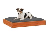 vidaXL Lit pour Chien Cire Marron 72 x 54 x 9 cm Bois de Pin Massif, Lit pour Chien, Design Moderne en Bois, Espace de Repos Confortable, pour Vos Petits compagnons