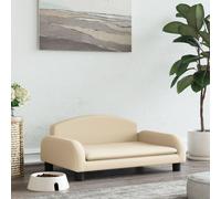 Vidaxl Lit Pour Chien Crème 70x45x30 Cm Tissu