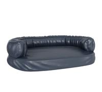 Vidaxl Lit Pour Chien Ergonomique Mousse Bleu Foncé 88x65cm Similicuir