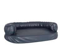 vidaXL Lit pour Chien Ergonomique Mousse Bleu foncé 88x65cm Similicuir