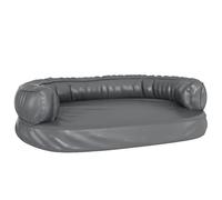 Vidaxl Lit Pour Chien Ergonomique Mousse Gris 75x53 Cm Similicuir