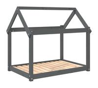 Vidaxl Lit Pour Chien Gris 101x70x90 Cm Bois De Pin Solide