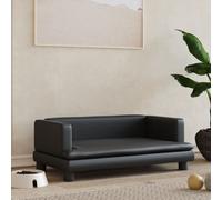 vidaXL Lit pour chien en similicuir 70 x 45 x 30 cm Gris