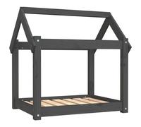 Vidaxl Lit Pour Chien Gris 71x55x70 Cm Bois De Pin Solide