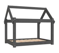 Vidaxl Lit Pour Chien Gris 81x60x70 Cm Bois De Pin Solide