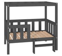 Vidaxl Lit Pour Chien Gris 95,5x73,5x90 Cm Bois De Pin Solide