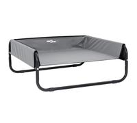 vidaXL Lit pour Chien Gris Clair 70 x 70 x 28,5 cm Acier, Lit pour Animaux surélevé, Design Moderne, Tissu Respirant, matériaux Anti-Rayures, Facile à Nettoyer, mobilier Portable
