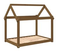 Vidaxl Lit Pour Chien Marron Miel 101x70x90 Cm Bois De Pin Solide