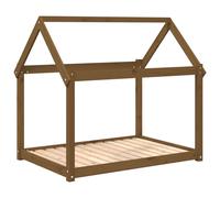 822220 Lit pour chien Marron miel 111x80x100 cm Bois de pin solide