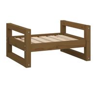 Vidaxl Lit Pour Chien Marron Miel 55,5x45,5x28 Cm Bois De Pin Solide