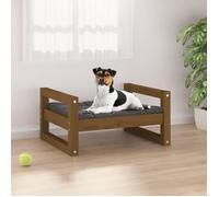 vidaXL Lit pour chien Marron miel 55,5x45,5x28 cm Bois de pin solide 821470