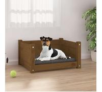 vidaXL Lit pour chien Marron miel 55,5x45,5x28 cm Bois massif de pin 821445