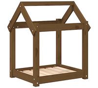 vidaXL Lit pour Chien Marron Miel 61x50x70 cm Bois de Pin Solide Couchage