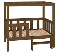Vidaxl Lit Pour Chien Marron Miel 95,5x73,5x90 Cm Bois De Pin Solide