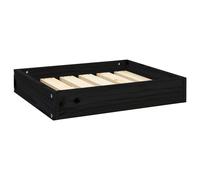 Vidaxl Lit Pour Chien Noir 51,5x44x9 Cm Bois De Pin Solide