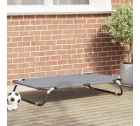 Vidaxl Lit Pour Chien Pliable Gris Clair Cadre En Métal, Tissu