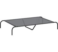 vidaXL Lit pour chien Rehaussé Gris 130x80x20 cm Textilène et acier