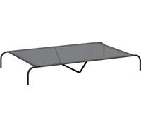 vidaXL Lit pour chien Rehaussé Gris 150x90x20 cm Textilène et acier