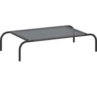 vidaXL Lit pour chien Rehaussé Gris 90x50x20 cm Textilène et acier