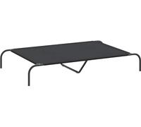 vidaXL Lit pour chien Rehaussé Noir 130x80x20 cm Tissu Oxford et acier