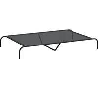 vidaXL Lit pour chien Rehaussé Noir 150x90x20 cm Textilène et acier