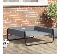 Vidaxl Lit Pour Chien Surélevé Gris Clair L Tissu Oxford Et Acier