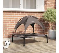 Vidaxl Lit Pour Chien Surélevé Marron Métal 76 X 62 X 70.5 Cm Pliable