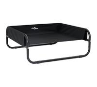 vidaXL lit pour Chien surélevé Noir Tissu Oxford et Acier