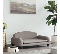 Vidaxl Lit Pour Chien Taupe 70x45x30 Cm Tissu Gris