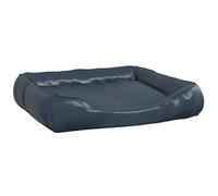 vidaXL Lit pour Chiens Bleu Foncé 80x68x23 cm Similicuir Coussin Matelas