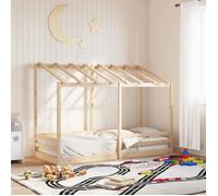 vidaXL Lit pour enfants avec toit 75x190 cm bois massif de pin, cadre de lit pour enfants, lit pour enfants en bois, meuble 847009