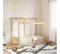 vidaXL Lit pour enfants avec toit 80x160 cm bois massif de pin, cadre de lit pour enfants, lit pour enfants en bois, meuble 847012