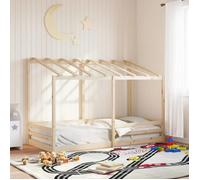 vidaXL Lit pour enfants avec toit 80x200 cm bois massif de pin, cadre de lit pour enfants, lit pour enfants en bois, meuble 847003